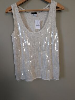 NWT J Crew Sequined Sleeveless Blouse